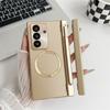 With Protector Glass For Samsung Galaxy Z Fold 8 7 6 5 4 TriFold Case Magnetic Wireless Charging Cover Shockproof Armor Film Pen
