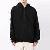 Off-White Back Arrow Badge Zip-Up Hoodie Men Outerwear Black OMBB030G20FLE0011000