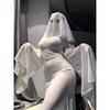 Conservative Ghost Girl, Two Halloween Drag Dresses, Slim Fishtail Dress, Cosplay Party