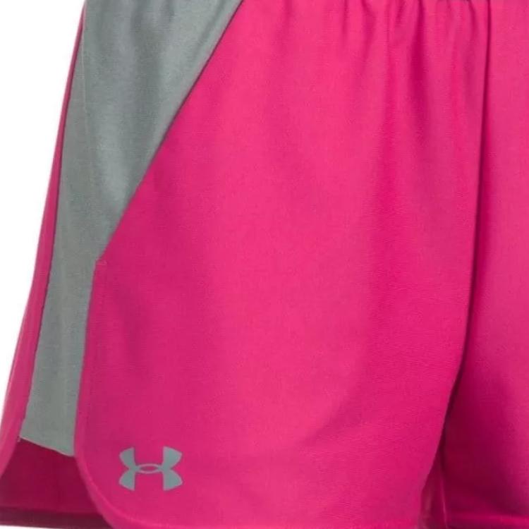Under Armour Breathable Sweat-Wicking Sports Shorts With Letter Print Women Shorts Pink 1292231-654
