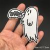 Rock Punk Patches On Clothes Clothing Thermoadhesive Patches Iron On Embroidered Patches Ghost Zipper Black And White Sewing