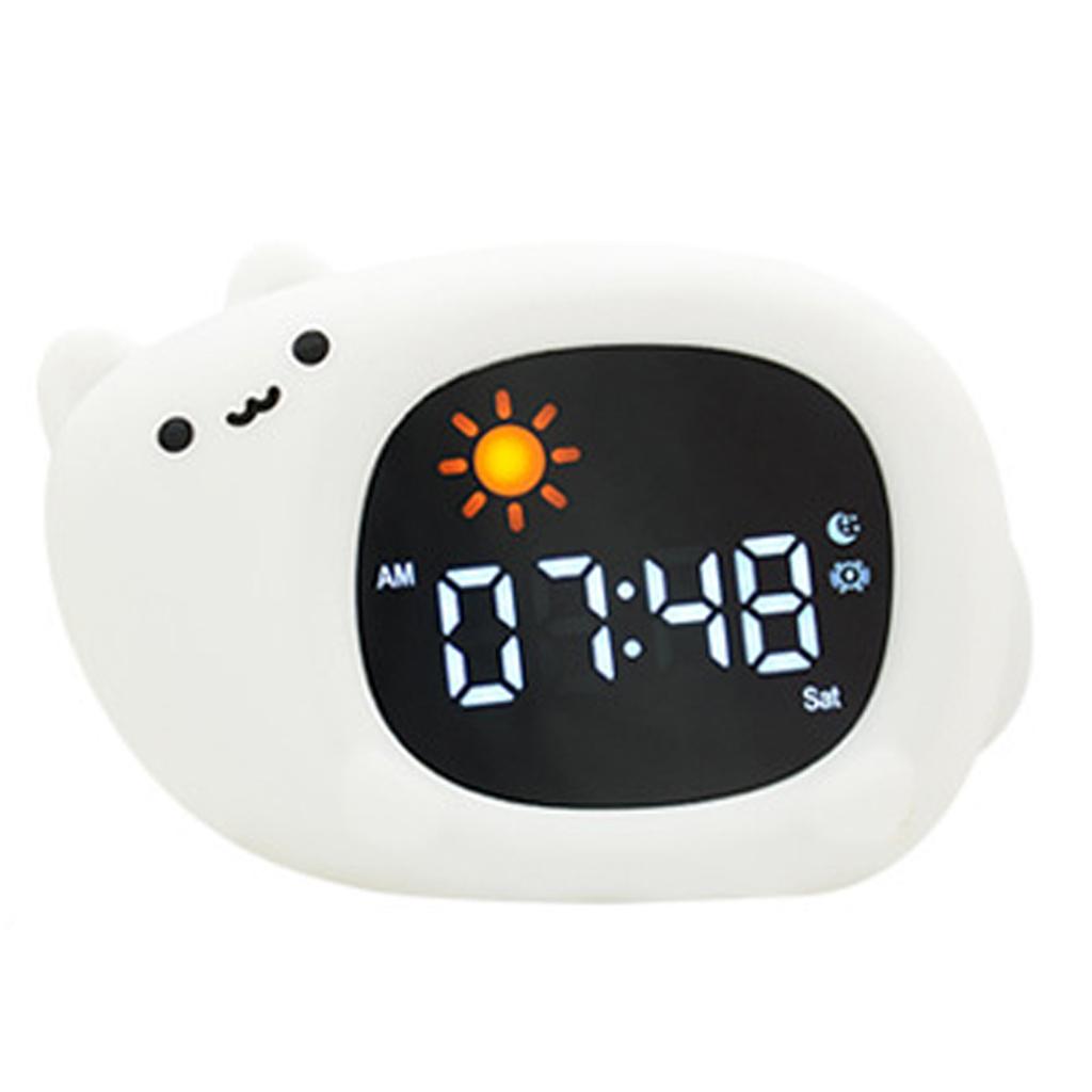 Despertador de Silicone com Formato de Animal, Luz Noturna Suave e Controle Fácil por Toque para Meninos e Meninas
