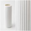 Vase with Ceramic Look Shatterproof Ribbed Lightweight for Simplicity Lovers, Florists, Living