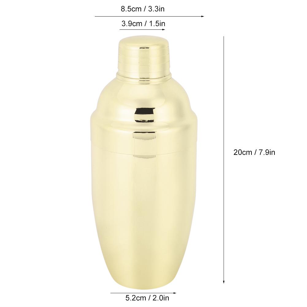 Elegant Manual Shaking Stainless Steel Cocktail Shaker Bar Tool Supplies Accessories