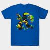 Men Black Print T-shirt Toucans No-Cut Transfer Paper Print Cotton Tshirt