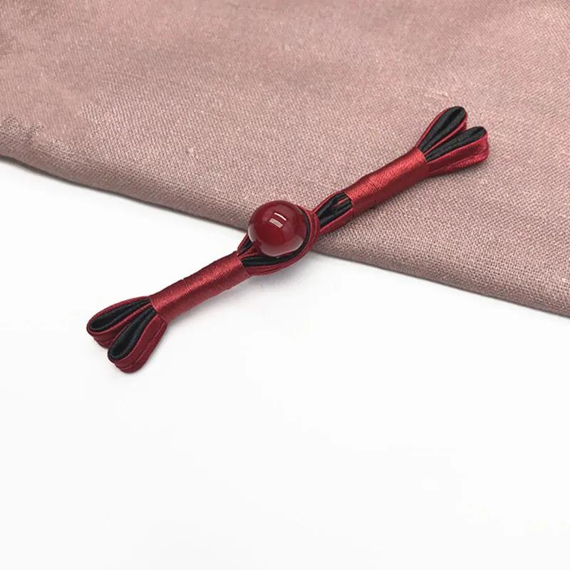 Imitation Jade Beads Cloth Button, Chinese Frog Closure Buttons, Knot Fastener, Decorative Cheongsam, 5 Pairs
