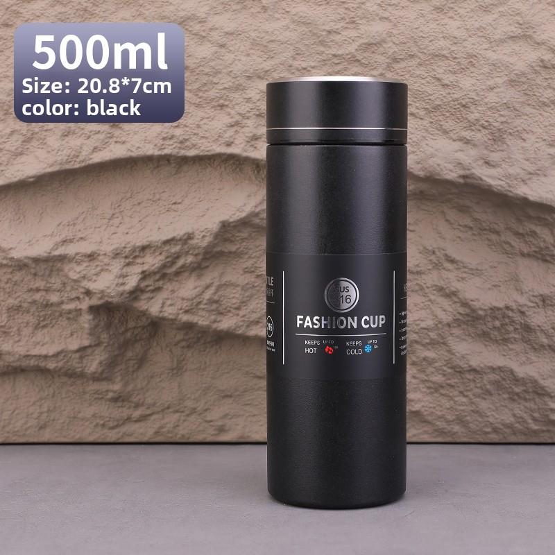 500ml  Business Thermos Cup Stainless Steel Water Cup Portable Tea Office Cup Men's Car Travel Cup