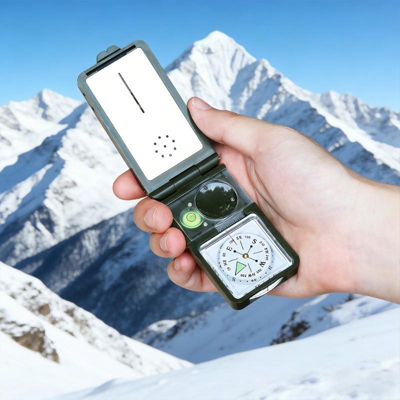 Compacts Survival Tool With 10 Functions Including Compasses Thermometers Hygrometer Fire Starters And Signal Whistles
