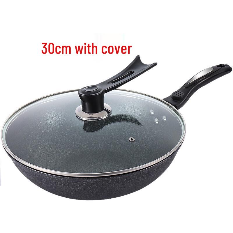 Wutuo Korean Maifan Stone Non-stick Wok, 34cm with Lid