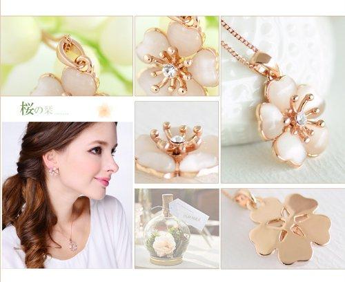 Marke 18 K Weißgold vergoldet elegante blass Gras grün Kirschblüte Auge Halskette österreichischen CZ Diamant [IUHA] Katze