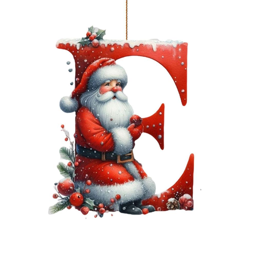 Christmas Acrylic Letter Ornament New Design 2D Plane Car Hanging Tree Decor Holiday Festive Home Decor Unique Xmas Decor Gift