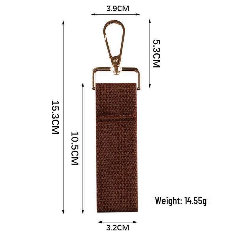 Personalized Pure Cotton Canvas Belt Keychain with Contrast Colors – Handmade INS Style