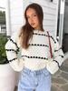 European & American Women's Autumn/Winter Knit Sweater - Round Neck, Long Sleeve, Casual Street Style