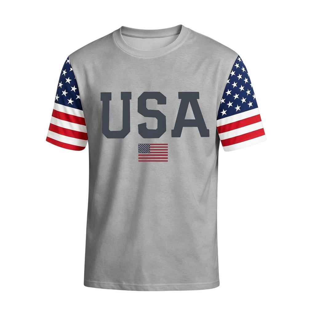Camiseta casual para hombre con cuello redondo, ligera, transpirable y de manga corta