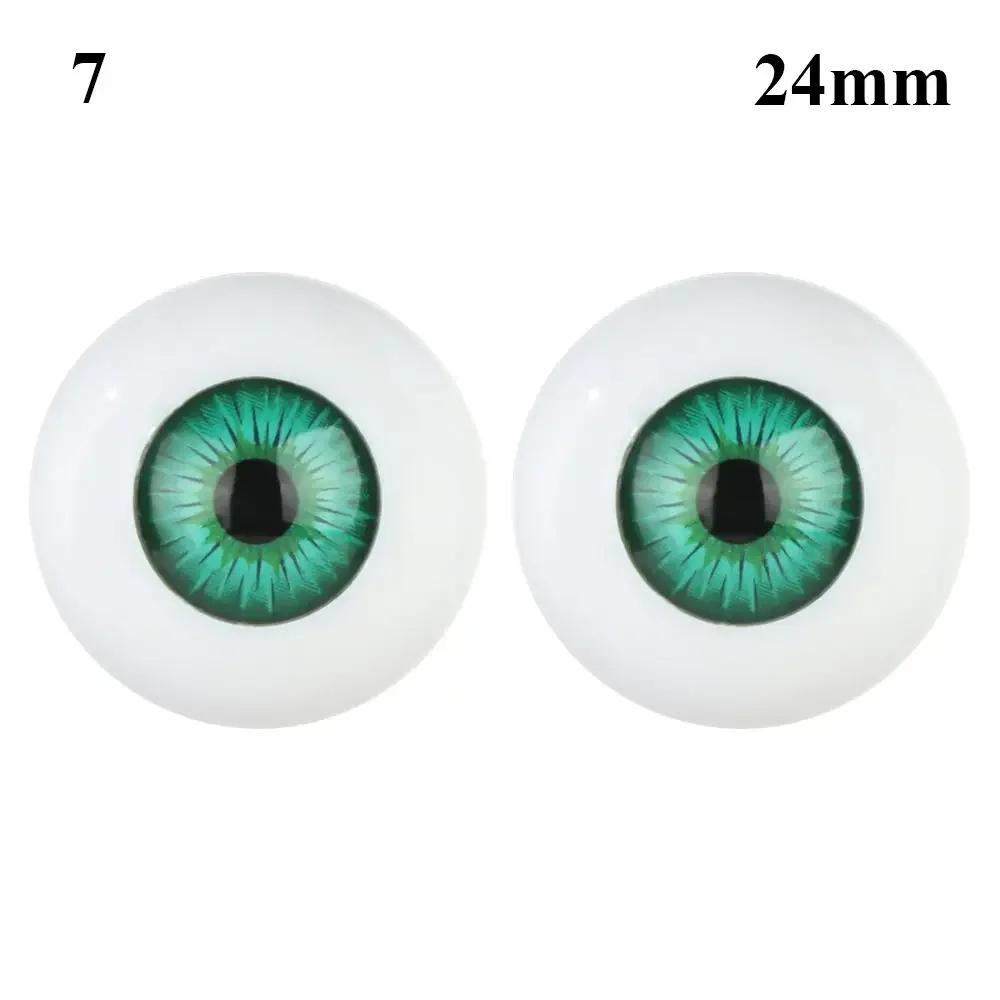 1Pair 22mm 30mm Realistic Half Round Craft Accessories Acrylic DIY Eyeballs Reborn Doll Eyes BJD Mini Easy Use Simulation