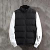Men  Winter Fashion Stand Collar  Color Waistcoat Vest Jacket Top Coat