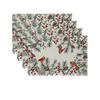 Christmas Linen Table Mats: Festive Print, Stain-Proof & Heat-Resistant