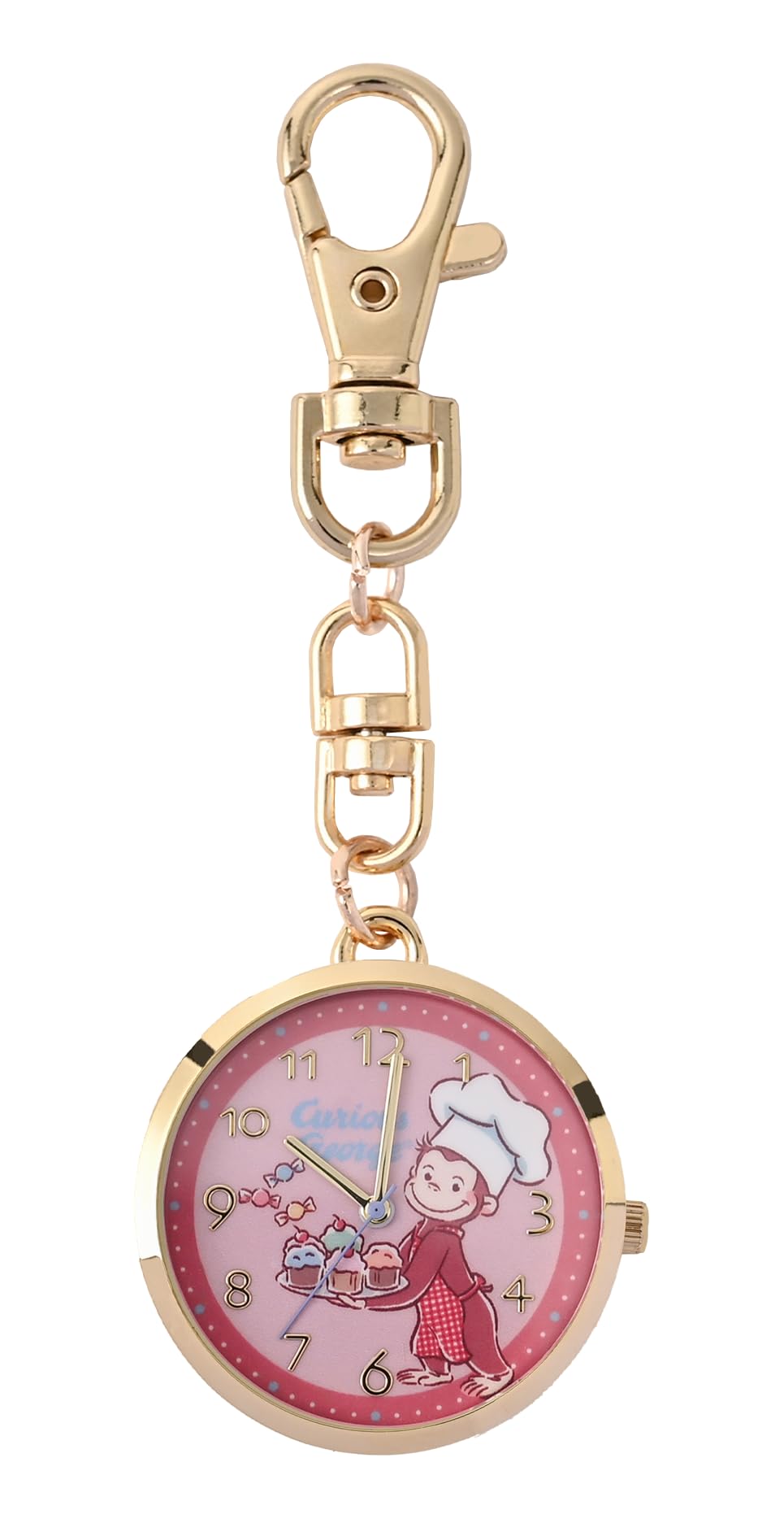 

Полевые работы Аналоговый карманный Любопытный Джордж Японский крючок Легко на брелок Сумка Обычные часы KC Женские часы, Дизайн, Механизм, Крепление, Прикрепить, Часы, розовый