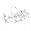 Hanging Decoration Elk Craft Festival indoor and outdoor Party Decor Wooden Holiday Gift White for