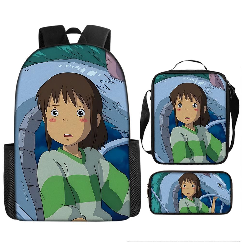 Elementary and Secondary School Students Spirited Away School Bag Hayao Miyazaki Children's Fashion Backpack Waterproof Large Capacity Backpack