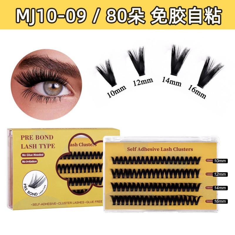 Segmented Glue-Free False Eyelashes Natural Fox Eye Look No Formaldehyde Daily Wear
