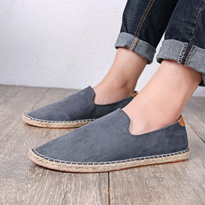 Autumn Linen Sole Shoes Straw Fisherman Shoes Old Beijing Cloth Shoes Men and Women Couple Lazy Shoes Canvas Shoes Casual Men's Shoes