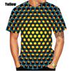 2025 Men's Printed 3D Geometric Pattern Digital Printing Casual Fashion Short Sleeve T-shirt