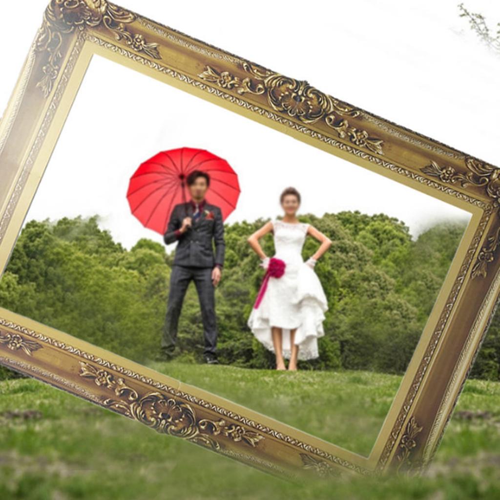 

Винтажные Реквизит для Фотобудки Рамка Большая Фоторамка Свадебный Фон 48 x 34cm Item 1