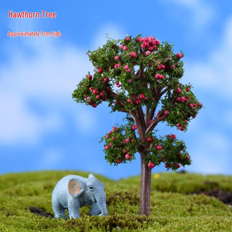 Mini Cherry Blossom Bonsai: Artificial Green Plant Decoration for Micro Landscapes.
