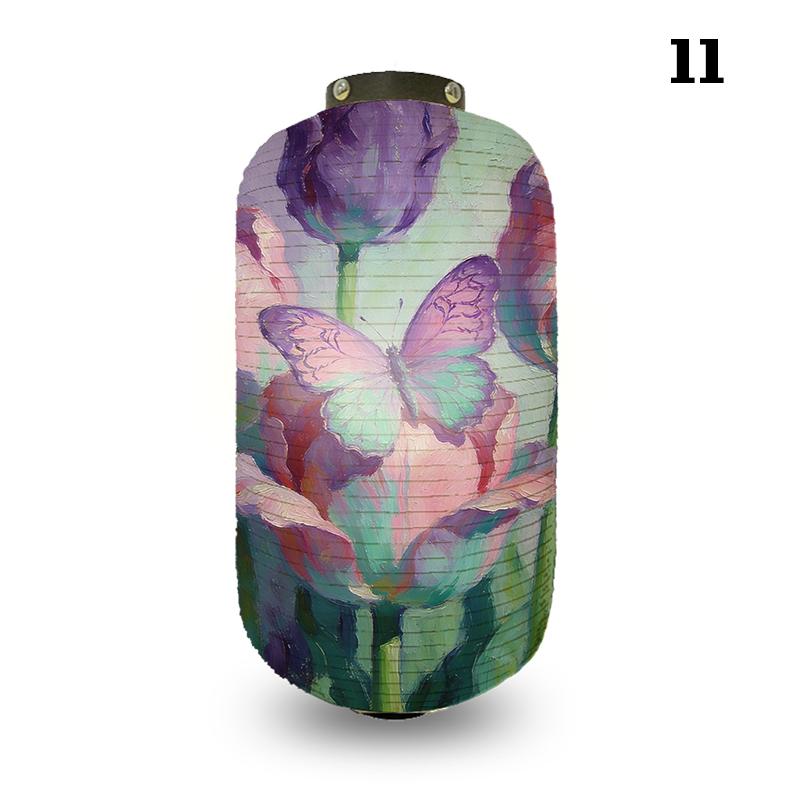 

Japanese Traditional Cloth Lantern Butterfly Pattern Lantern Ornaments Izakaya Restaurant Sushi Shop Decor Advertising Sign 20x35cm