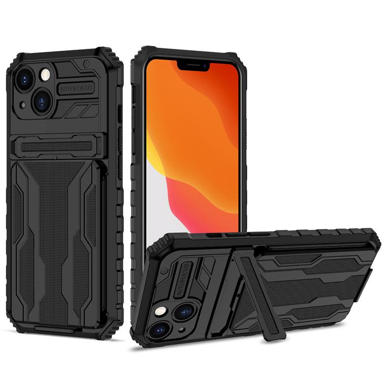 Applicable To Apple 15 Mobile Phone Case King Kong Card Bag 16 Promax Anti-fall Full-inclusive IPhone 14 Protective Case 13