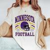 Minnesota Fotballskjorte Dame Kort Erme Avslappet T-skjorte Klær Sommer Søt T-skjorte Klær Trykt Mønster Basis T-skjorte