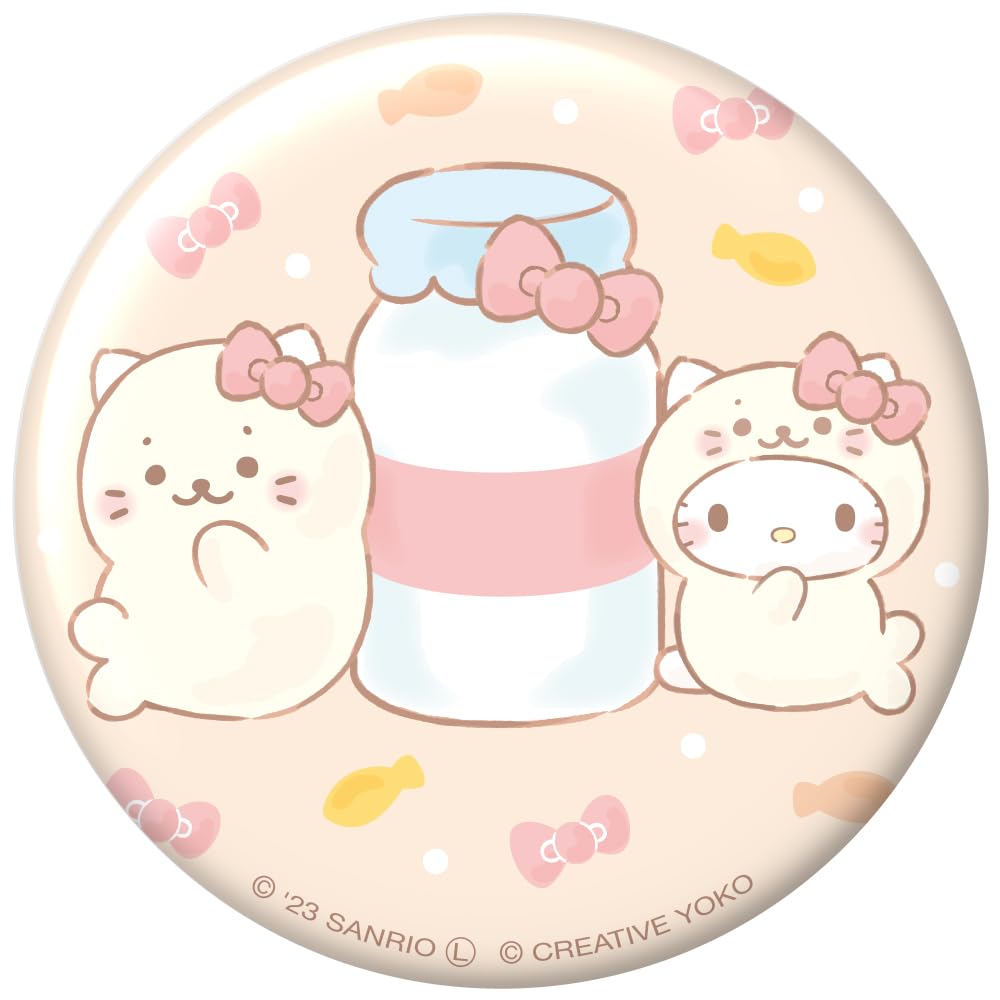 Shirotan x Sanrio Characters Puni Puni Can BadgeShirotan x Hello Kitty