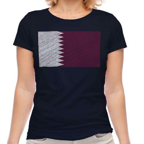 

Qatar Scribbling Flag Women s T-Shirt Gift Qa Ar Riyal XL