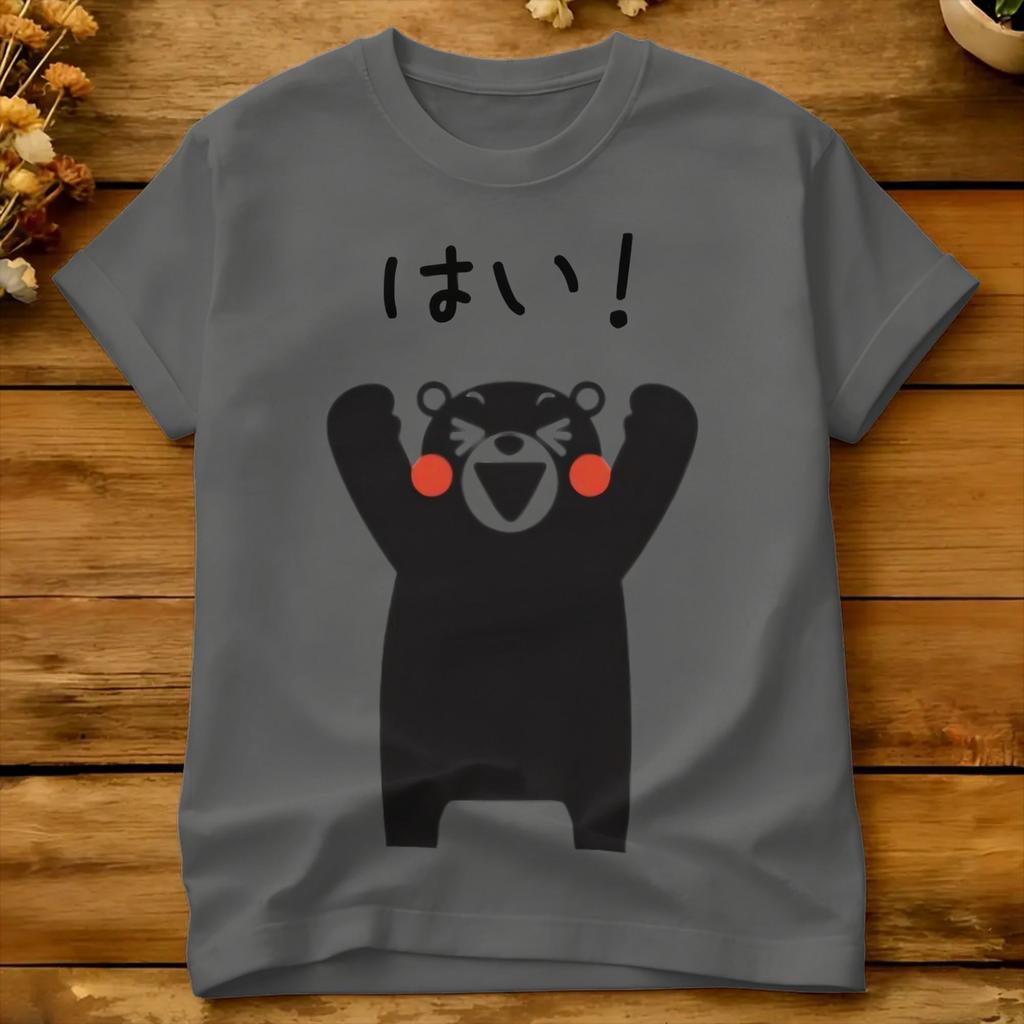 Kumamon T-Shirt Unisex Streetwear T-Shirts Sommer Rundhals Hip Hop T-Shirt Günstige Übergrößen Kleidung
