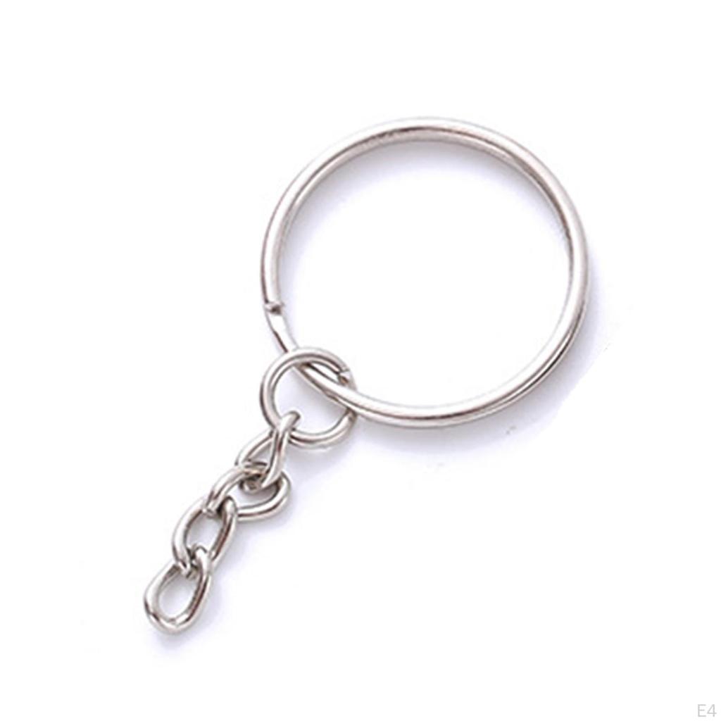 50 Stück 1" 25mm Schlüsselanhänger Ringe Set, Schlüsselanhänger mit und Sprung Groß für Schmuck