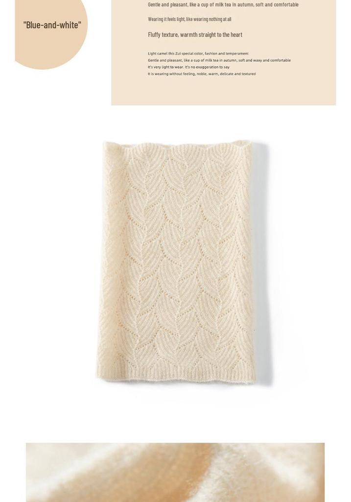 100% reines Kaschmir Verdickter Zopfmuster Halswärmer - Warmer Winter Unisex Schal