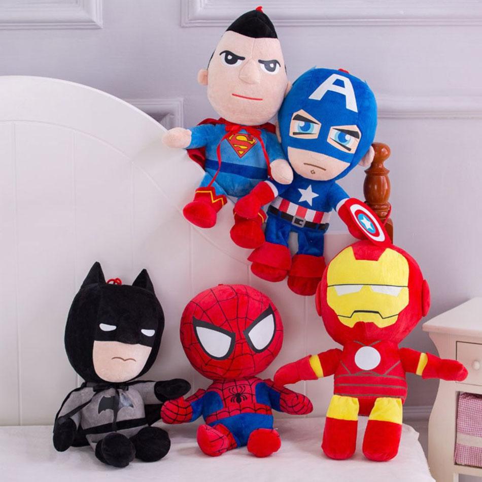 10Pcs Man Spidermaned Plush Toys Movie Dolls Marvel Avengers Soft Stuffed Hero Captain America Iron Christmas Gifts