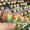 New Simulation Bread Key Decompression Light Key Chain Creative Mechanical Keyboard Button Decompression Fingertip Sensory Toys