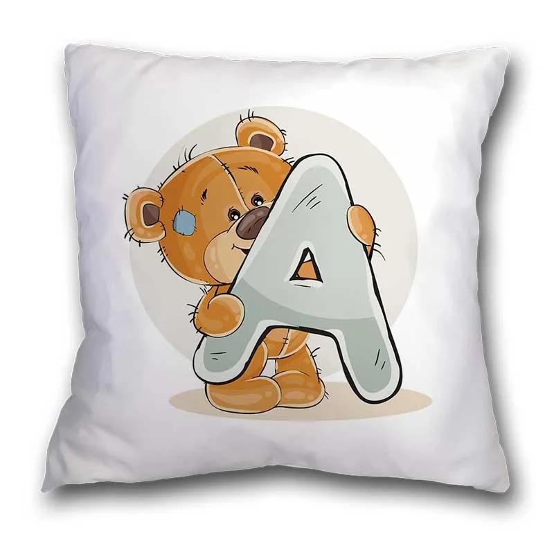 Cute Cartoon Bear Animal Pillowcase Cushion Cover Printing Suitable for Sofa Children's Room Decorative Pillowcase