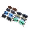  Fashion Rectangle Women Sunglasses Vintage Rimless Clear Ocean Gradient Lens Men UV400 Trending Sun Glasses