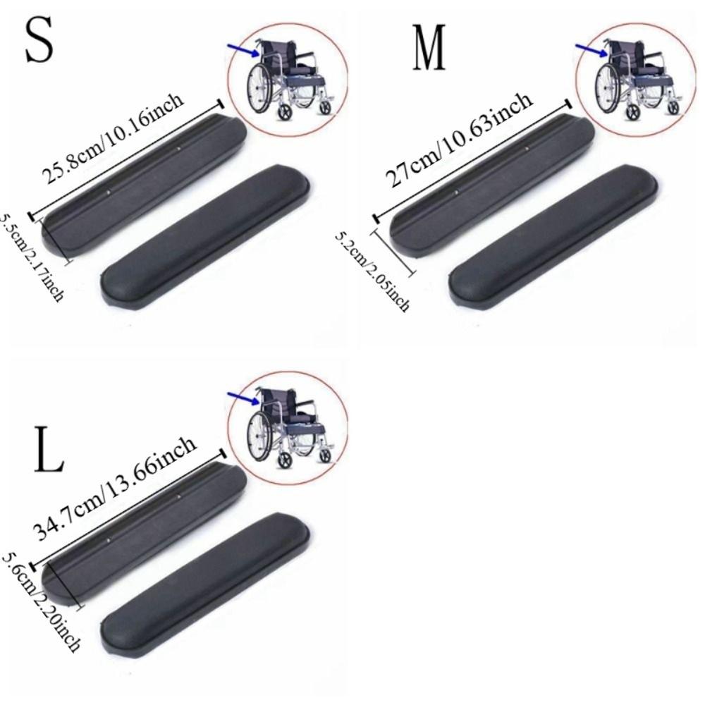 2PCS Comfortable Wheelchair Armrest Pad Leather Sponge Spare Part Arm Rest Pad Cushioning with Screw Wheelchair Accessories