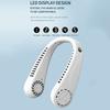 Portable Bladeless Hanging Neck Fans With Screen Display And 5 Speeds Levels, Usb Rechargeable