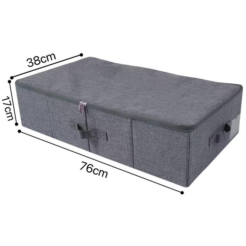 Under Bed Storage Container Closet Organizer With 3 Handles Sturdy Foldable Clothes Storage Bin Thick Fabric Blanket Storage Bag