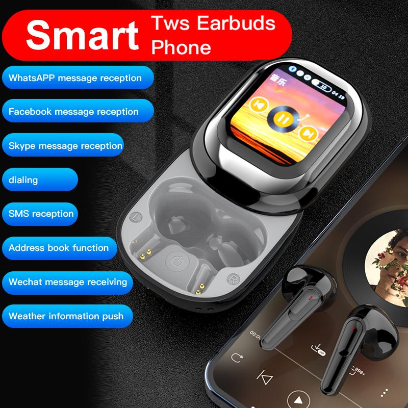 Smart Sliding Cover Earbuds Wireless Bluetooth Headphones HD Display Long Battery Life ENC Noise-Reduced Call Noise Reduction