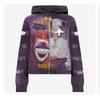 Oversized Hooded Sweatshirt With Vintage Print Y2K Goth Streetwear Unisex Loose Fit Fall Casual Top