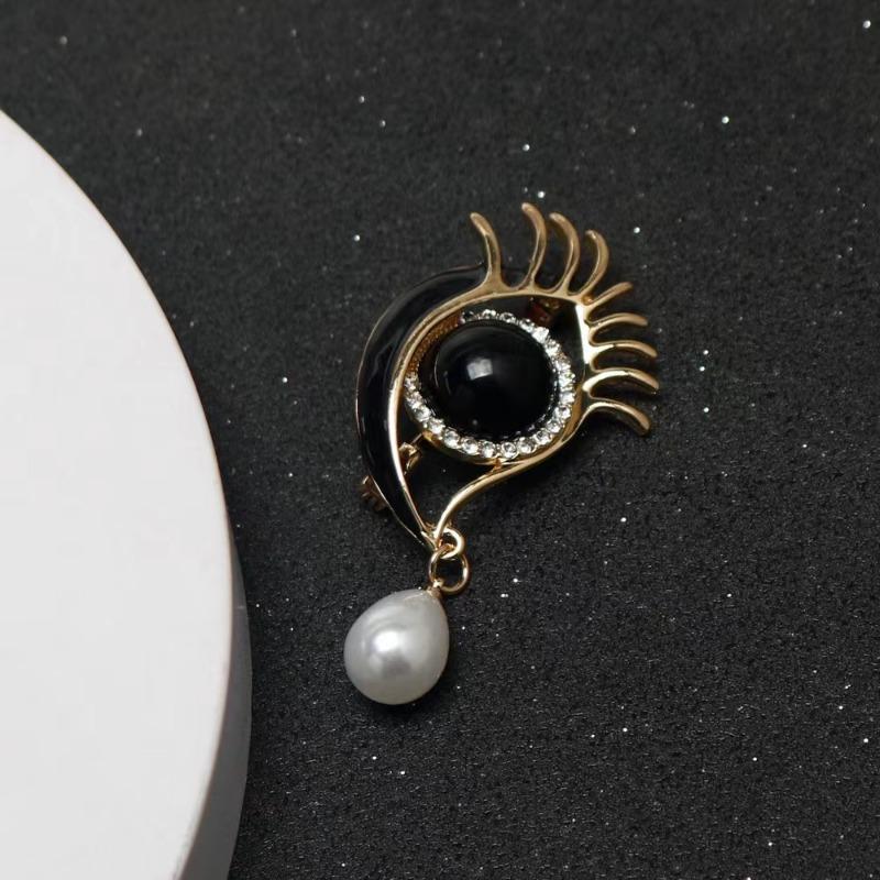 Brooches For Women Rhinestone Enamel Eyes Office Causal Brooch Pins Gifts Waterdrop Crystal Eyes