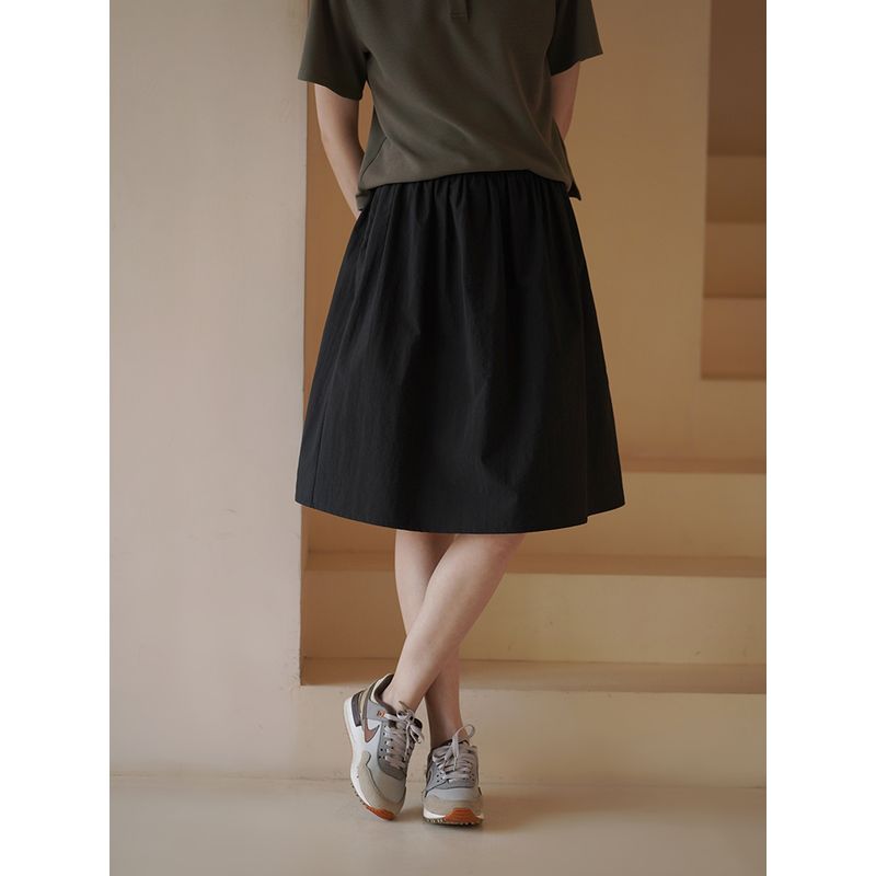 

Miss Haitou s Peace of Mind Formula Single Product All-Match Basic Skirt Slimming High Waist Commuter Short Pettiskirt Paul Black S