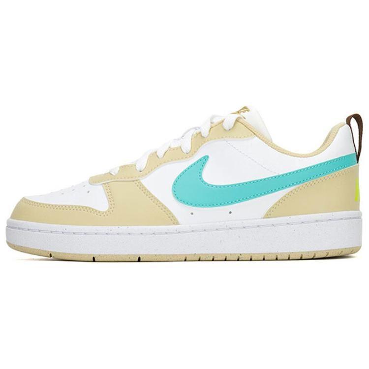 Nike Court Borough COURT BORO Leather Low Top Skateboard Shoes Yellow White Unisex HM3726-731