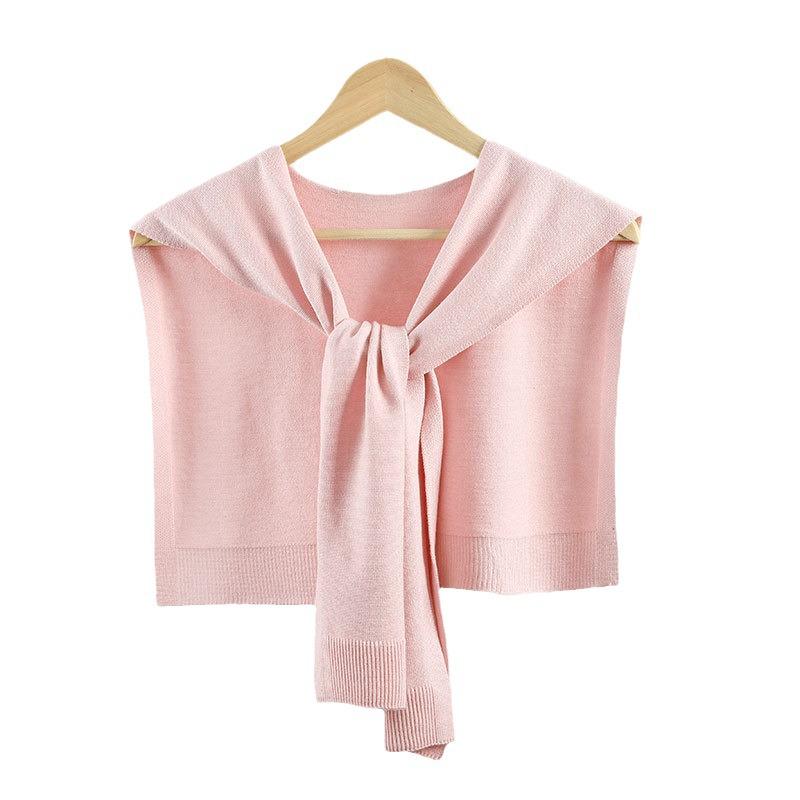 Two-Way Knitted Shawlette: Stylish Women's Spring/Autumn Wrap & Neck Protection Scarf